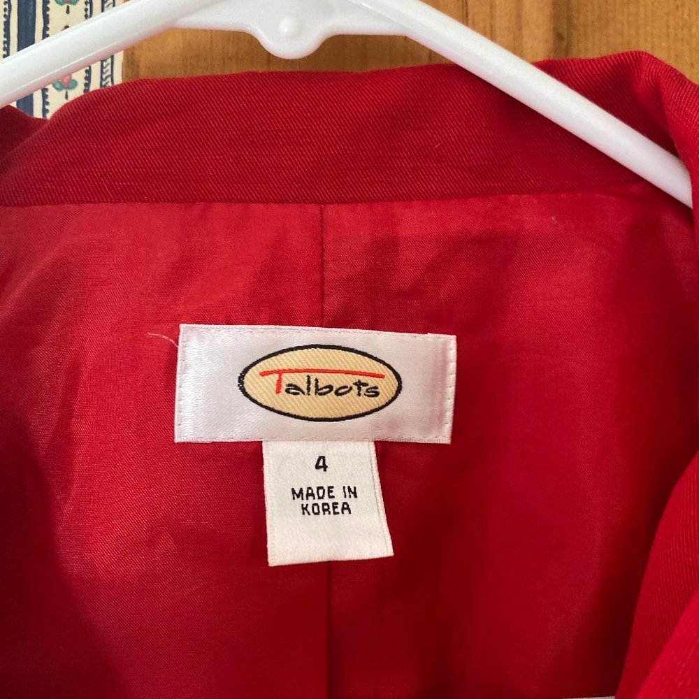 Talbots Red Blazer - Picture 2 of 3